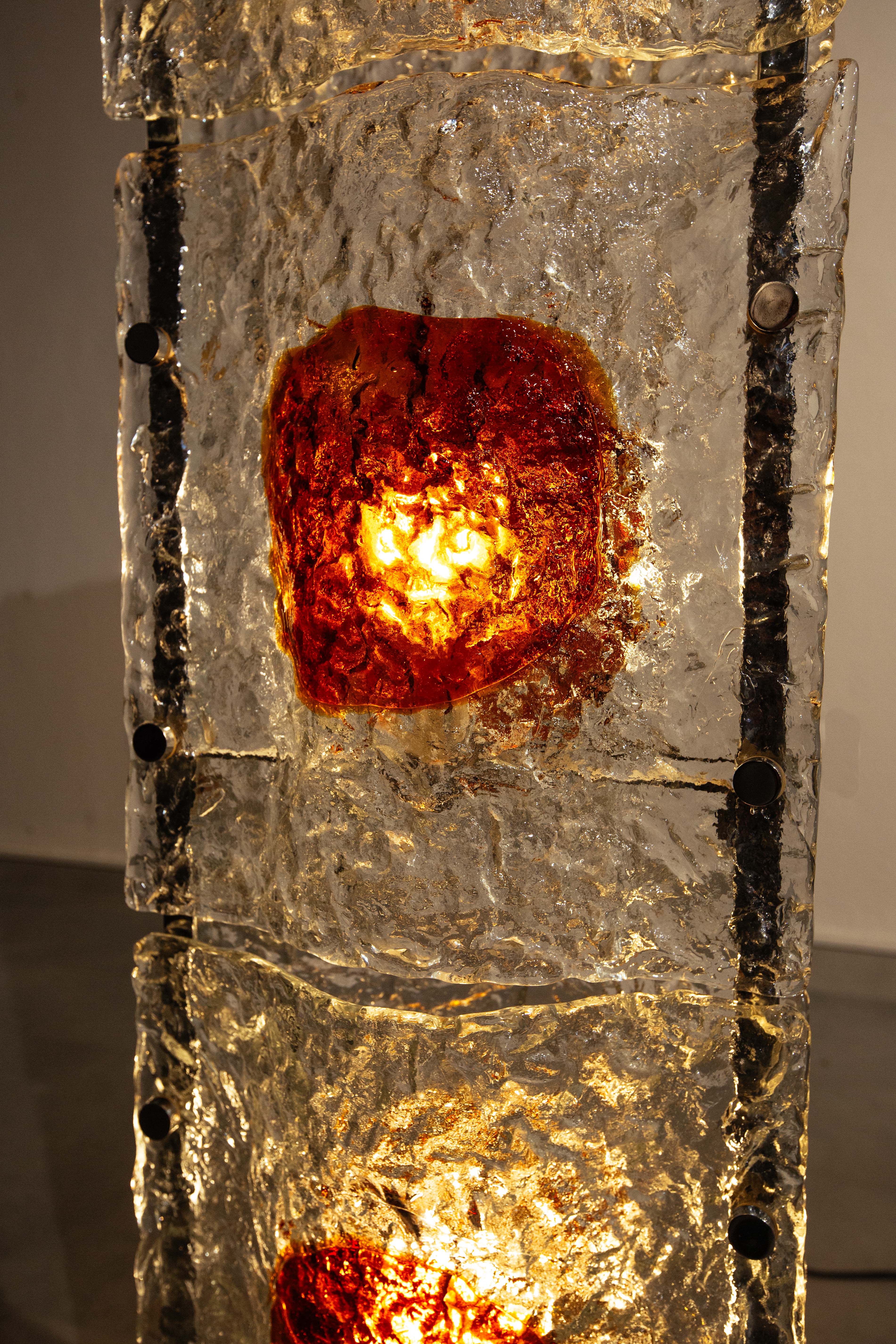 Glass floor lamp by Toni Zuccheri for Mazzega